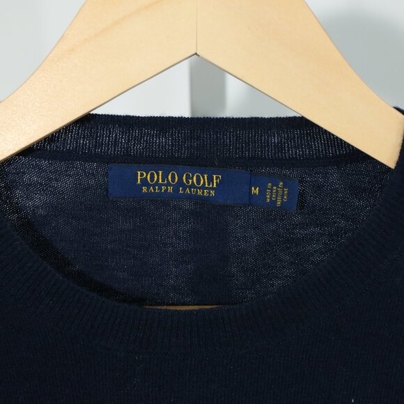 Polo Golf Ralph Lauren “Birdie” Cashmere Sweater Navy Preppy Luxury Golfcore (M) - Picture 4 of 8